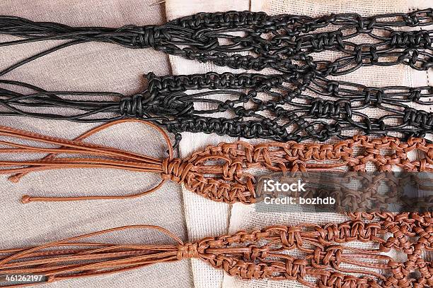 Macrame Belts Stock Photo - Download Image Now - Abstract, Animal Body Part, Animal Skin