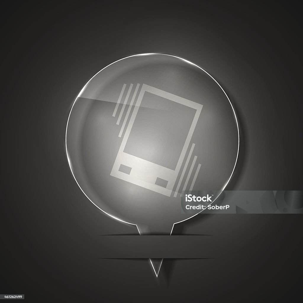 Vector glass vibration icon on gray background. Eps 10 Alarm Clock stock vector