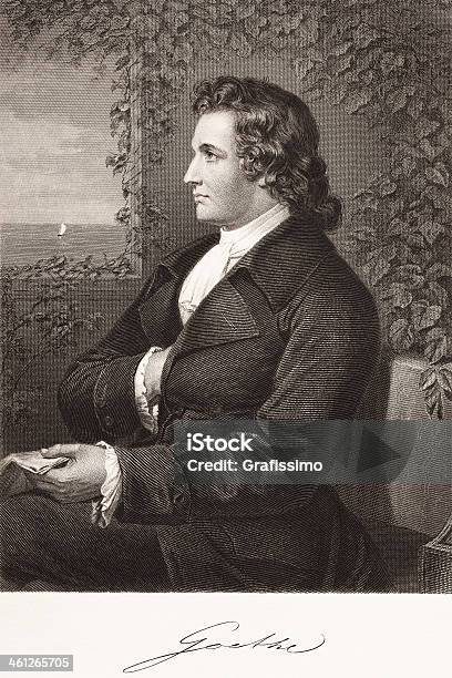 Deutschen Schriftsteller Johann Wolfgang Von Goethe 1870 Stock Vektor Art und mehr Bilder von Johann Wolfgang von Goethe