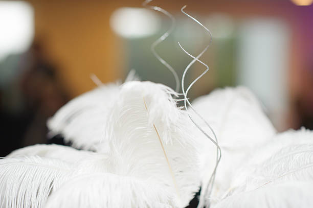 istock Closeup of Feather Wedding Centerpiece 461265821
