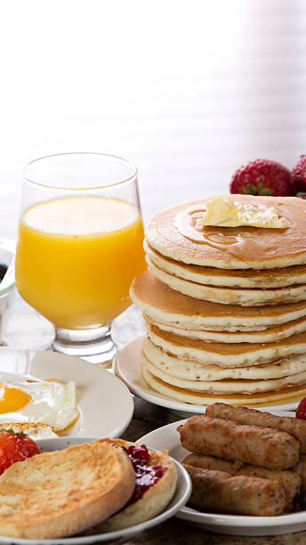 istock Breakfast food and juice. 461270433