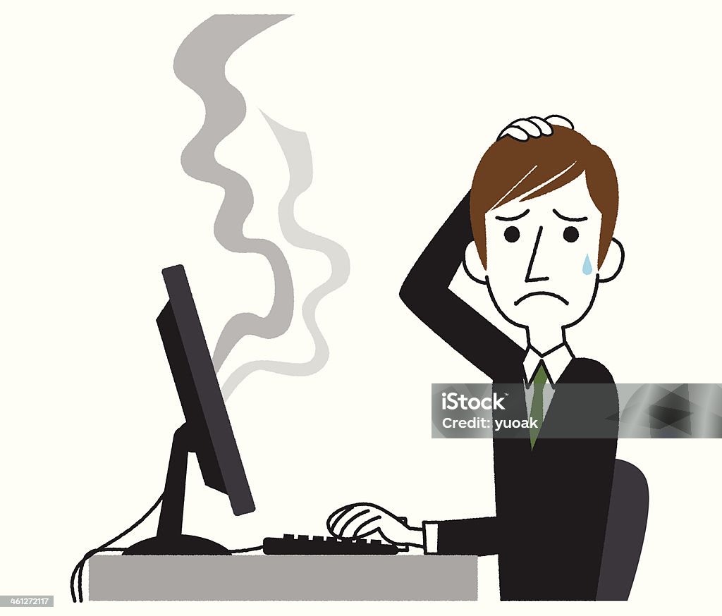 Computer Problems Stock Illustration - Download Image Now - Adult, Bad ...
