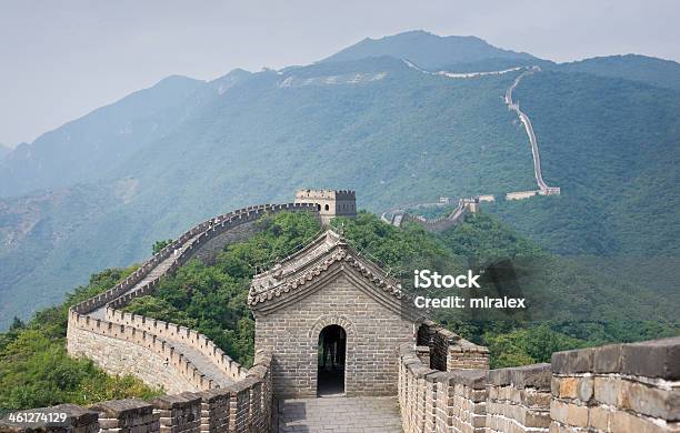 Wachturm Im Mutianyu Website Auf Great Wall Of China Stockfoto und mehr Bilder von Chinesische Mauer