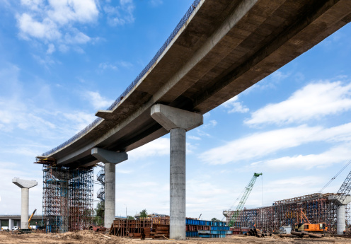 Elevated road construction