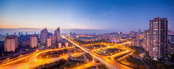 istock Modern city, a busy overpass 461295147