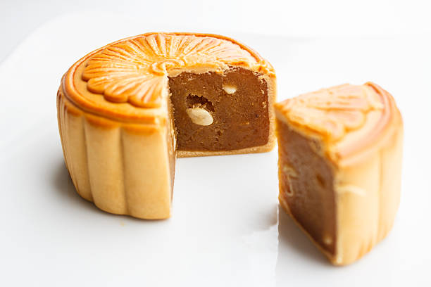istock durian pulp with lotus seed  filled moon cake 461297205