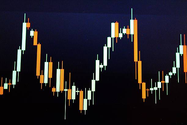 istock Stock market japanese candles chart background 461300489
