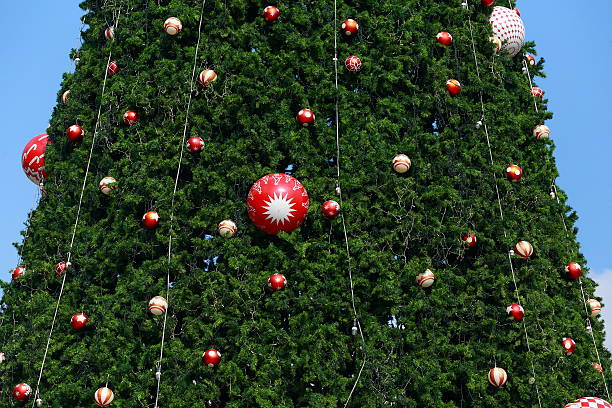 istock christmas tree with colorful balls 37 461300795