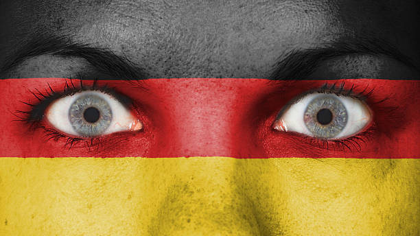 istock Close up of eyes with flag 461301241