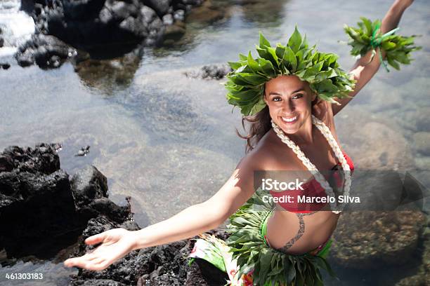 Happy Rapa Nui Woman Stock Photo - Download Image Now - Adult, Adults Only, Aiming