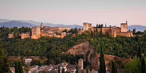 istock Alhambra Golden Hour Panorama in Granada, Spain 461305455