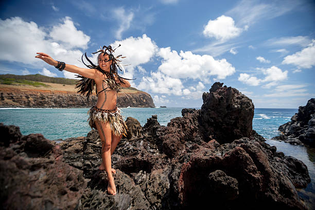 Rapa Nui woman with typical dress