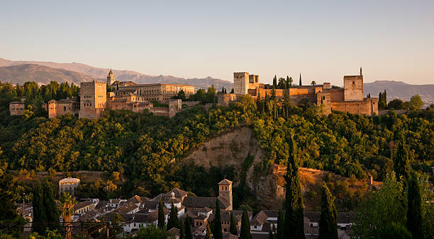 istock Alhambra Golden Hour Panorama in Granada, Spain 461306179