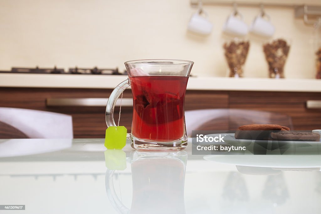 Cup of organic tea Bag Stock Photo