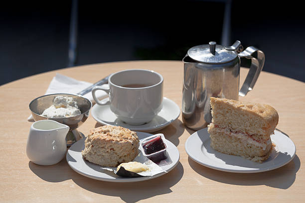 istock typically english cream tea with sponge cake 461310529