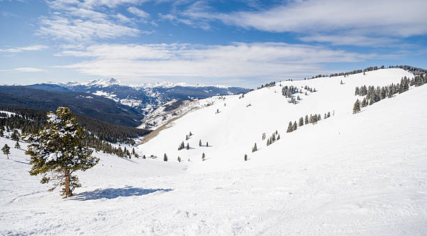 istock Skiing Slopes with Rocky Mountains in Background 461315547