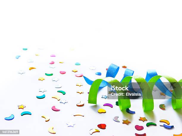 Party Decoration Stock Photo - Download Image Now - Confetti, Ribbon - Sewing Item, Achievement