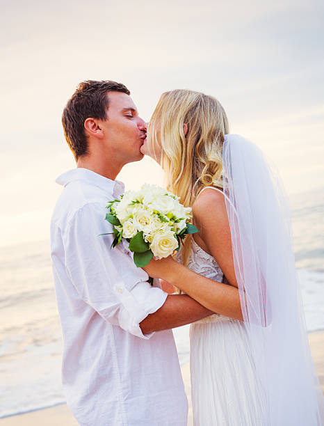 istock Bride and Groom, Romantic Newly Married Couple Holding Hands 461316779