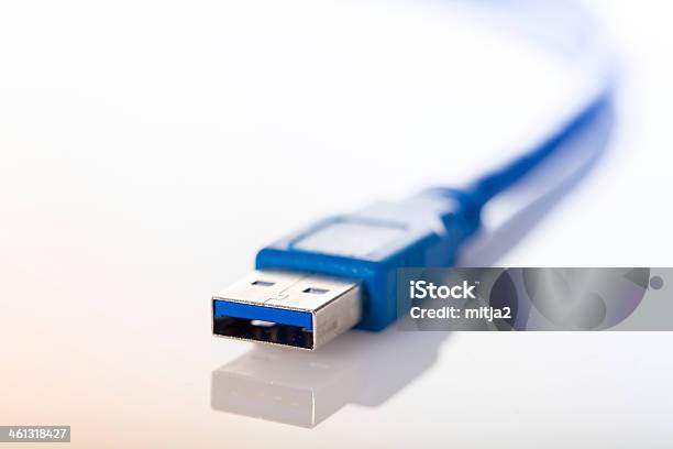 Usb Cable Stock Photo - Download Image Now - Blue, Cable, Close-up