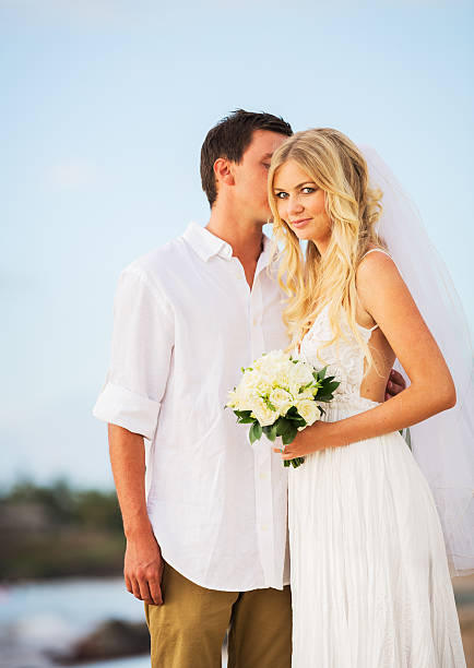 istock Bride and Groom, Enjoying Amazing Sunset 461318919