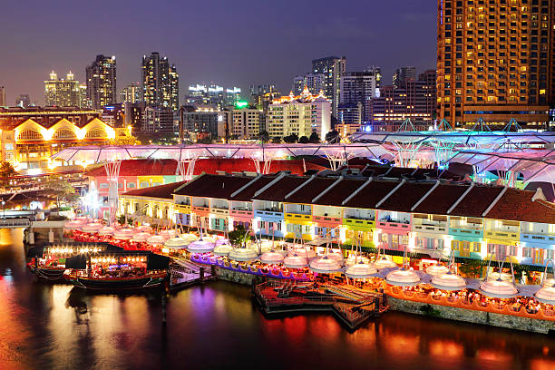 istock Singapore city skyline at night 461757987
