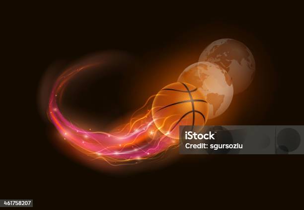 Basketball Comet Stock Illustration - Download Image Now - Basketball - Ball, Basketball - Sport, Fire - Natural Phenomenon