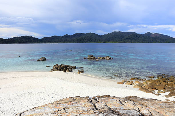 istock Beautiful island against blue sky 461761033