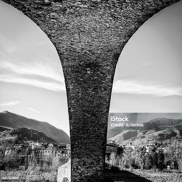 Romano Antico Ponte Di Pietra Bobbio Emilia Romagna Italia - Fotografie stock e altre immagini di Albero