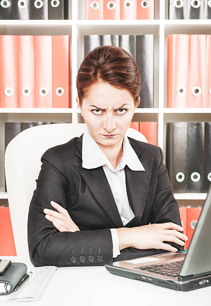 istock Strict middle age business woman 461766371