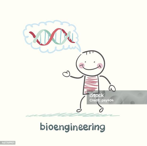 Bioengineer Pense De Ladn Humain Vecteurs libres de droits et plus d'images vectorielles de ADN - ADN, Atome, Bactérie