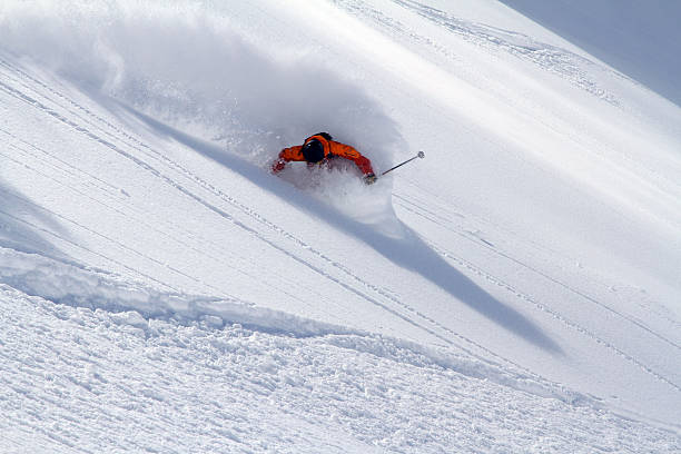istock Skier in deep powder, extreme freeride 461770883