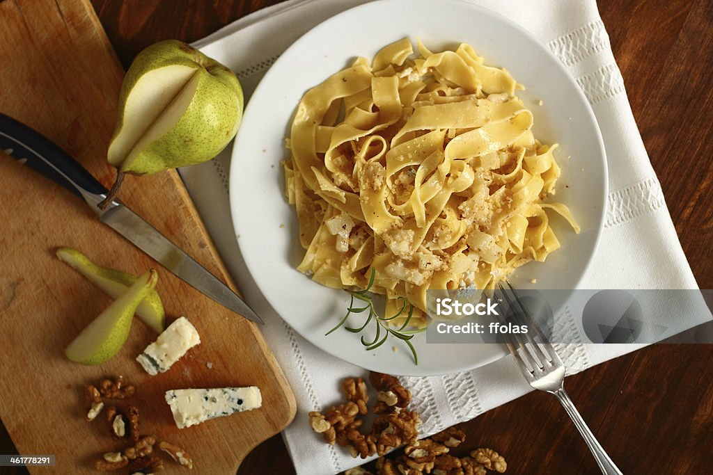 Fettuccine de pâtes () Pappardelle al Gorgonzola - Photo de Pappardelle libre de droits