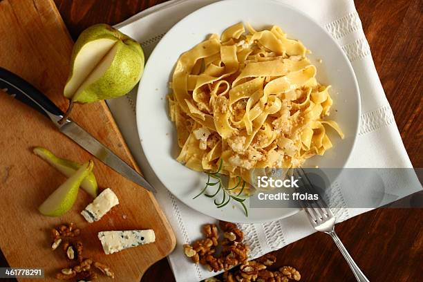 Photo libre de droit de Fettuccine De Pâtes Pappardelle Al Gorgonzola banque d'images et plus d'images libres de droit de Pappardelle - Pappardelle, Poire, Aliment