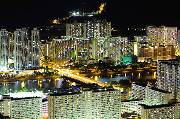 istock downtown in Hong Kong view at night 461783311