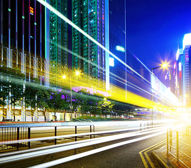 istock Traffic in city at night 461788429