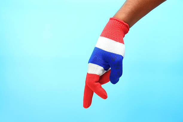 istock Knitted gloves with Thailand national flag 461788625