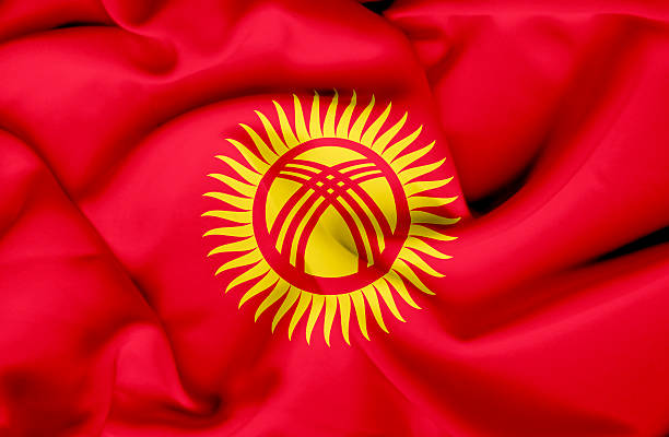 istock Kyrgyzstan waving flag 461790797