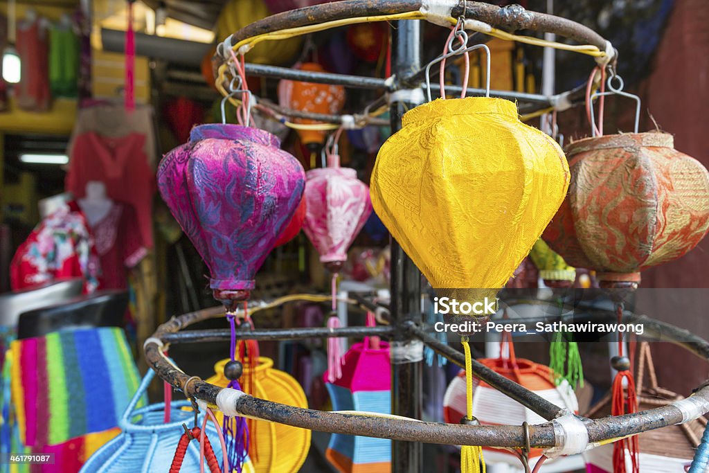 silk lantern Silk lanterns in Hoi An city, Vietnam Ancient Stock Photo