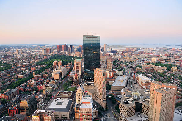 istock Urban city skyline at sunset 461791401