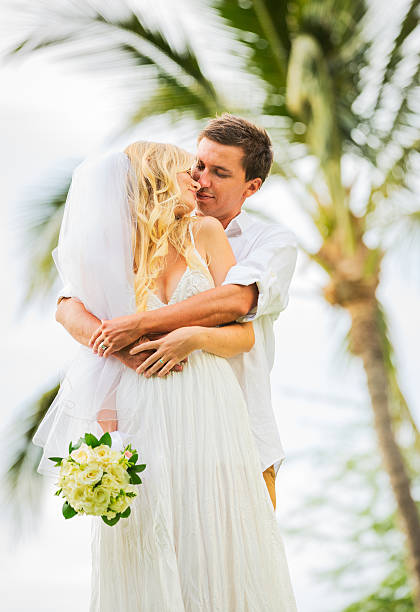 istock Just married couple sharing intimate moment 461795447