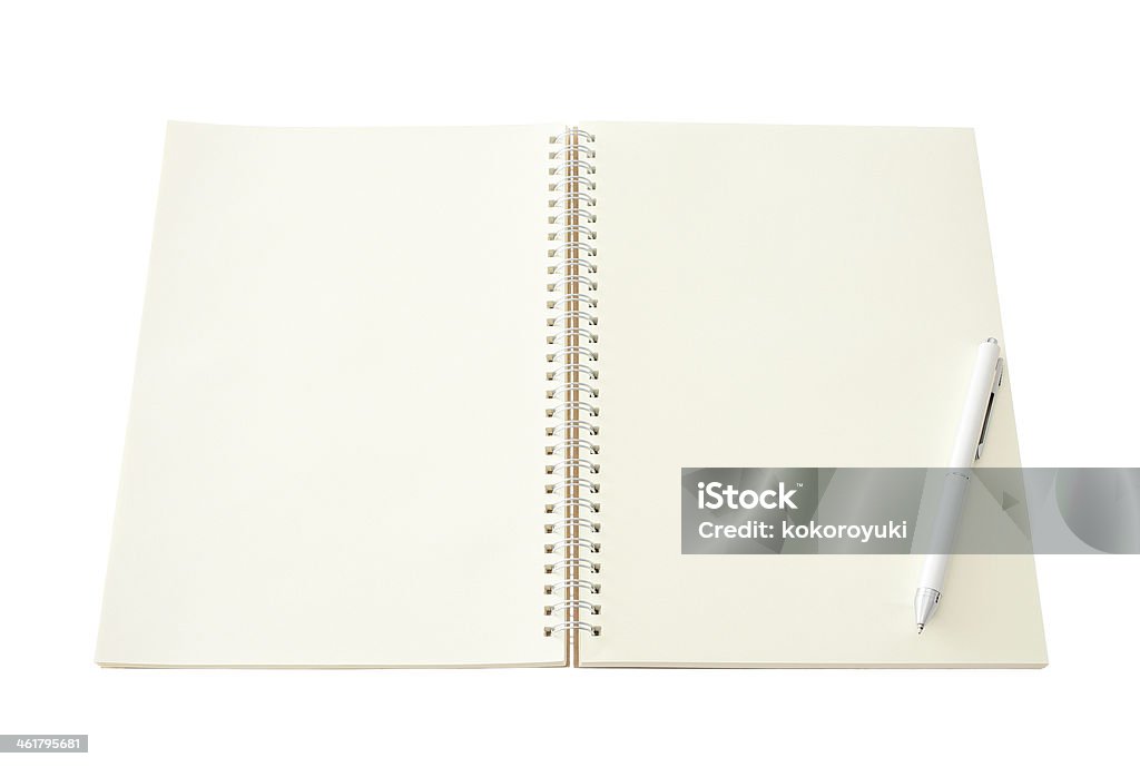 notebook notebook on white Above Stock Photo