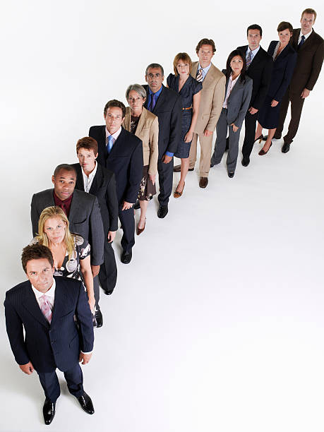 istock Group Of Businesspeople In Row 461807261