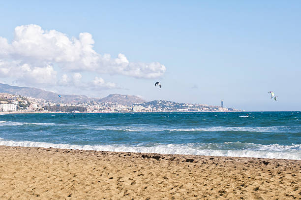 Kites on the waves stock photo