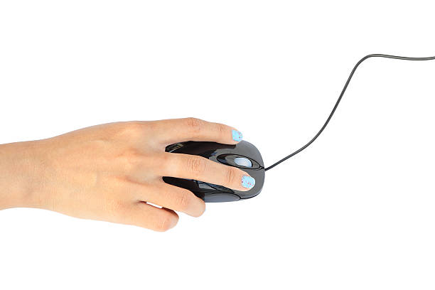 Computer Mouch Hand 30+ Woman Hand Holding Black Pc Mouse Isolated Stock Photos, Pictures ...