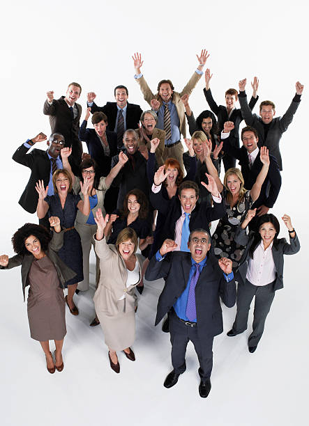 istock Group Of Excited Businesspeople 461819909