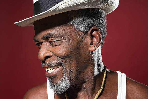 istock Smiling Senior Man Wearing Fedora 461820515