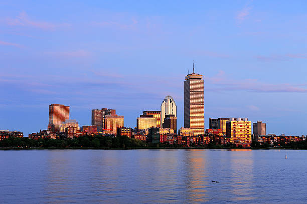 istock Boston city skyline at dusk 461820691
