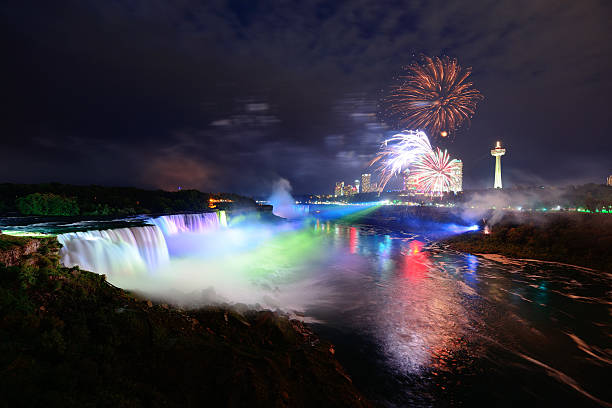istock Fireworks at the end of the Niagara Falls 461831743