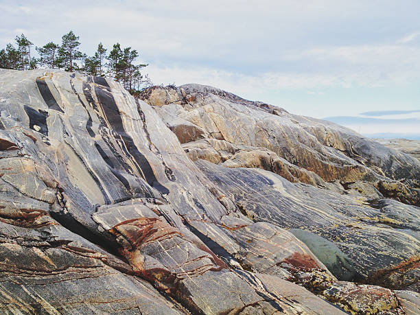 Rocky coast of Karelian island