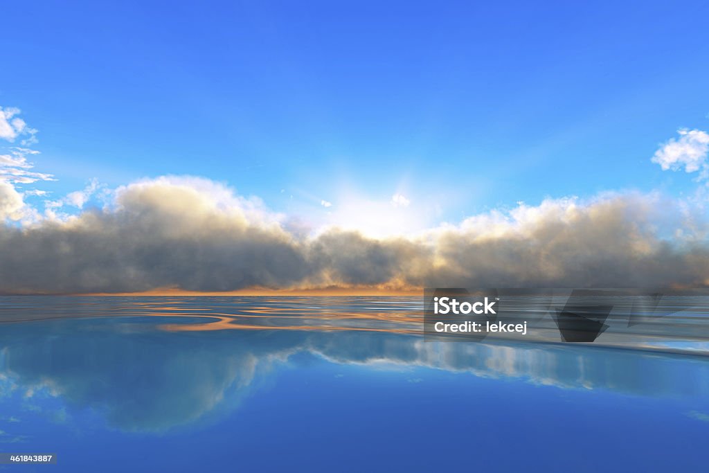 Ruhige Meer Sonnenuntergang - Lizenzfrei Meer Stock-Foto